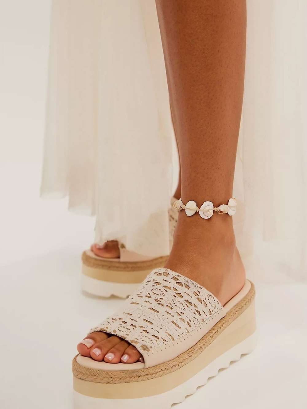 Santorini Espadrille Sandals in Plaster
